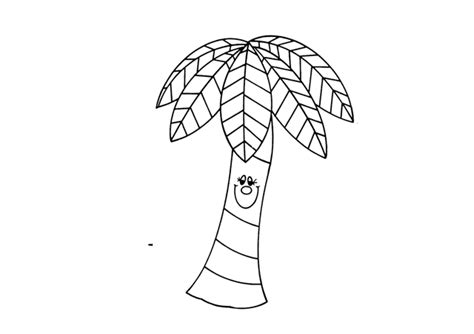 Plantilla de diseño de logotipo de coco. DIBUJOS DE PALMERAS PARA COLOREAR