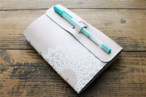 How To Make A Diy Leather Notebook The Country Chic Cottage Leather