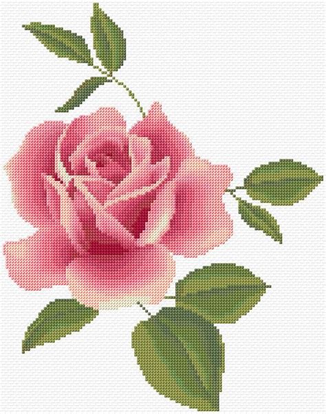Rose172944 Rose Cross Stitch Pattern Floral Cross Stitch Pattern