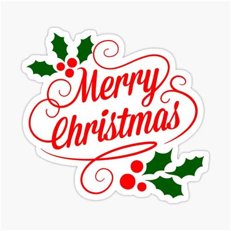 Merry Christmas Sticker For Sale By Hauntersdepot Redbubble