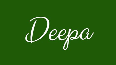 learn how to sign the name deepa stylishly in cursive writing youtube