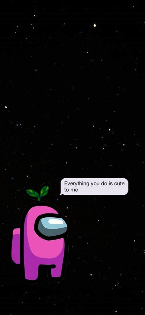 Download Cute Pink Among Us Iphone Wallpaper