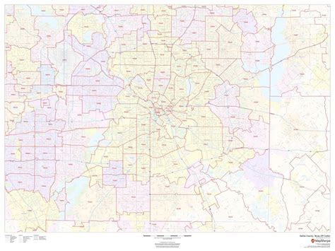 Dallas County Map Texas Zip Codes Texas Zip Code Map Printable Maps