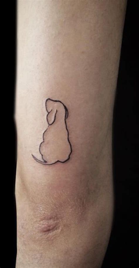 40 Astonishing Simple Line Dog Tattoo Image Ideas