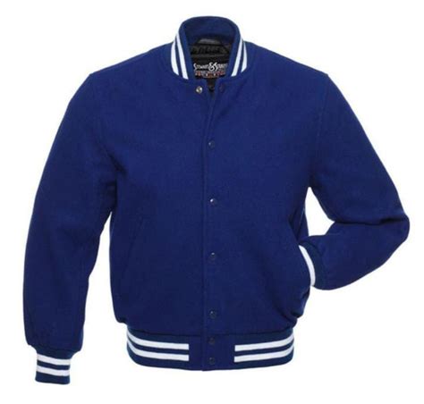 Royal Blue All Wool Varsity Jacket Letterman Retro Varsity Etsy