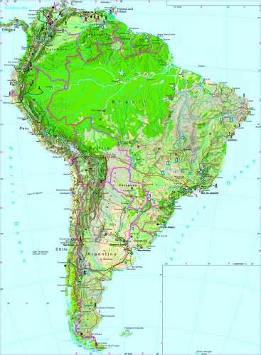 Map Of South America 88 World Maps
