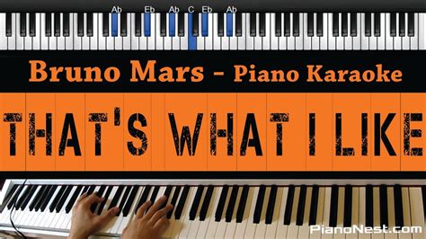 Bruno Mars Thats What I Like Piano Karaoke Sing Along Cover