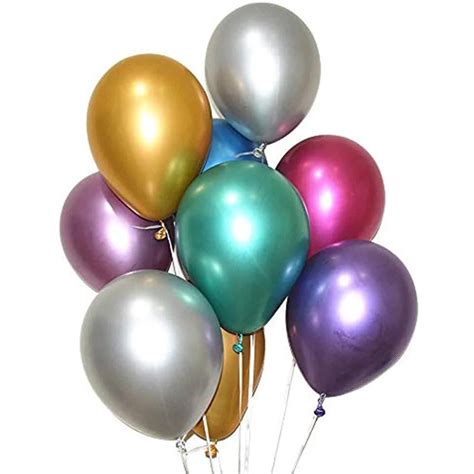 50pcs 12 Chrome Shiny Thick Metallic Latex Balloons Birthday Wedding