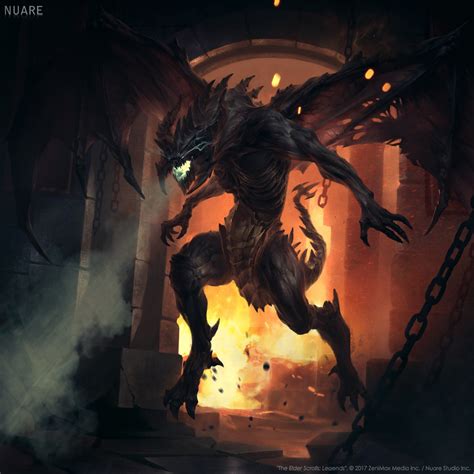 Artstation Daedric Titan Nuare Studio Dark Fantasy Art Elder