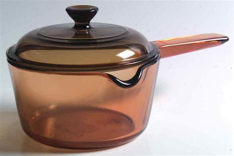 Visions Amber 1 Quart Saucepan With Lid By Corning Corning Pyrex Glass Kitchen