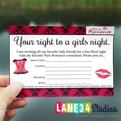 Make These Pure Romance Party Party Invite Template Pure Romance