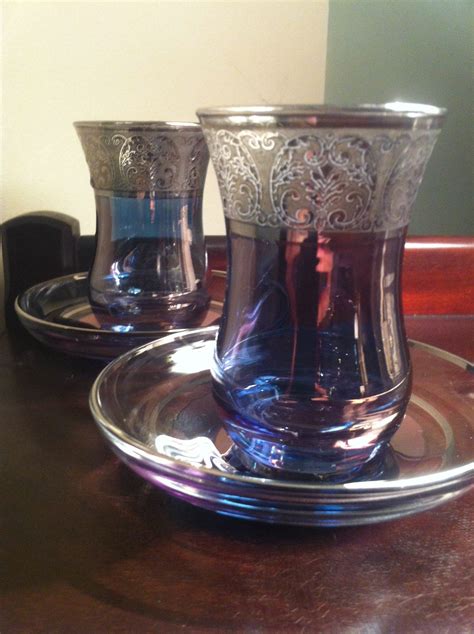 Vintage Pasabahce Turkish Tea Glasses 95 Stunning Set Of 6 Cups And Saucers Cups Approx 3
