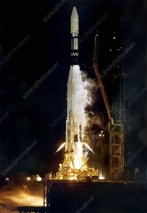Ranger 1 Atlas Agena Rocket Launch Stock Image C0074351 Science