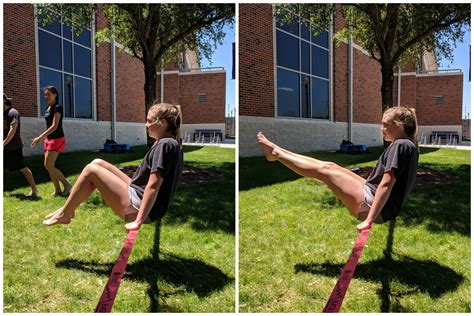 Strength And Balance Exercises On A Slackline