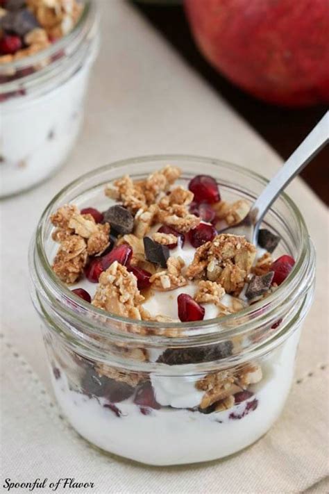 Pomegranate Yogurt Parfait Spoonful Of Flavor