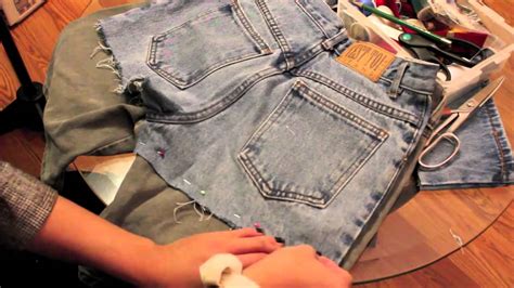 Diy Cut Off Denim Shorts With Lace Youtube