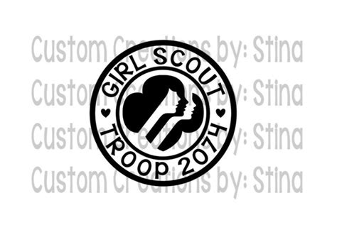 Girl Scout Troop Trefoil Vinyl Decals Troop Pride Etsy