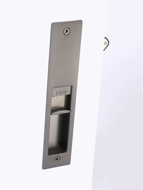 Milos Cavity Slider Lock Gunmetal Finish Ideal For Bathroom Pocket