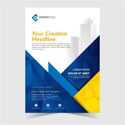 Geometric Flyer Template Cover 677689 Vector Art At Vecteezy