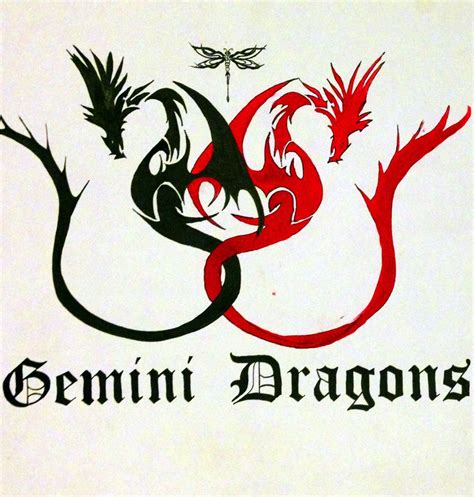 Gemini Dragons Tattoo Design Art Possibly Try Pinterest Dragon