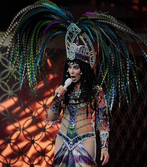 Cher Performs In Nipple Pasties Wigs And Nude Bodysuit