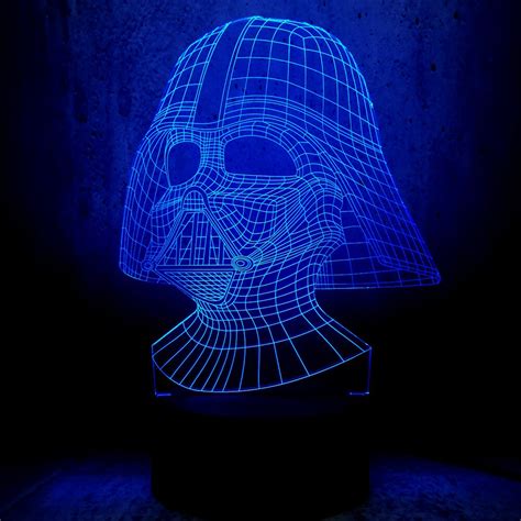 Novelty Star War Darth Vader Dark Warrior Black Knight 3d Led Lamp