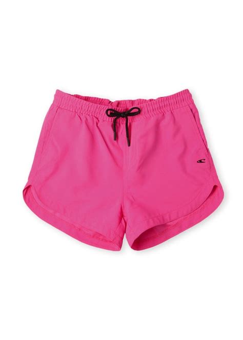 Oneill Girls Anglet Solid Swim Shorts Rosa