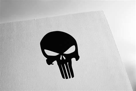 The Punisher Skull Stencil