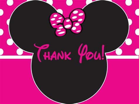 Minnie Mouse Birthday Thank You Card