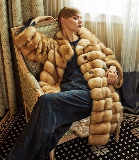 Arlenesain Custom Real Sable Fur Gold Women Long Coat 483 In Real Fur