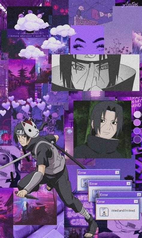 Itachi Uchiha Wallpaper Aesthetic Anime Purple Wallpaper Naruto