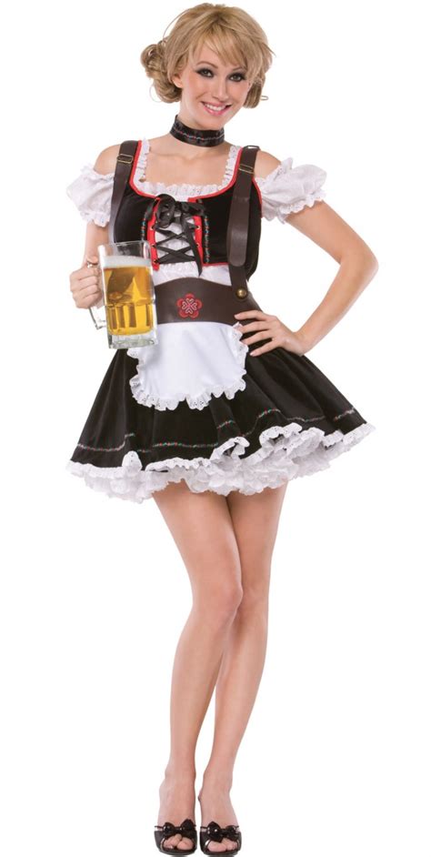 Beer Maiden Costume Brown And Brugandy Fun Beer Costume