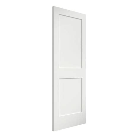 Eightdoors 30 In X 80 In X 1 34 In 2 Panel Shaker Solid Core White
