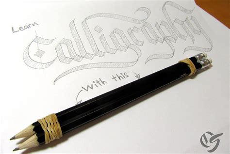 How To Do Calligraphy With A Pencil Tutorial How To Do Calligraphy