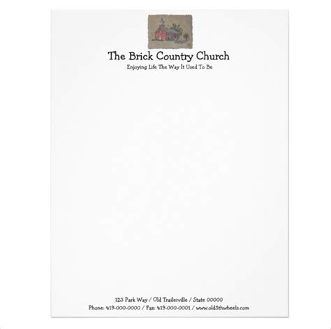 They will handle this green project as the head of the project is going to have his conference on the other town. Sample Church Letterhead | free printable letterhead