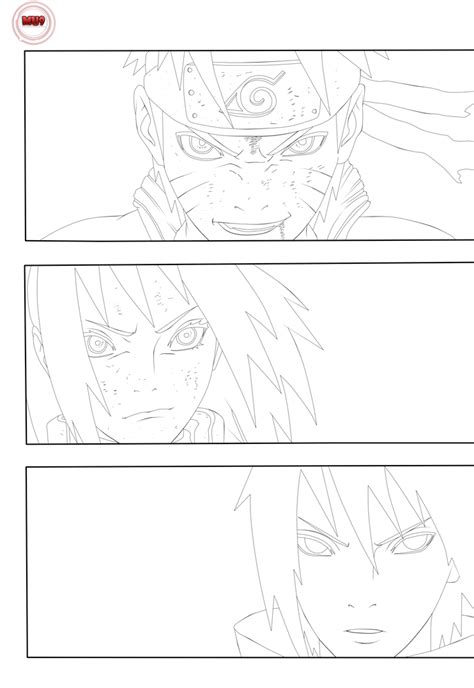 Naruto 632 Lineart Team 7 By Marayu9 On Deviantart