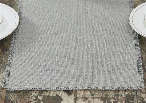 Burlap Grey 36 Inch Table Runner The Weed Patch