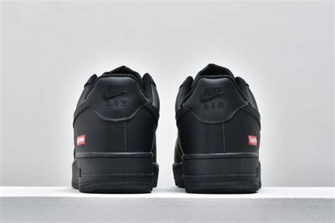 Supreme X Nike Air Force 1 Low Box Logo Black Cu9225 001