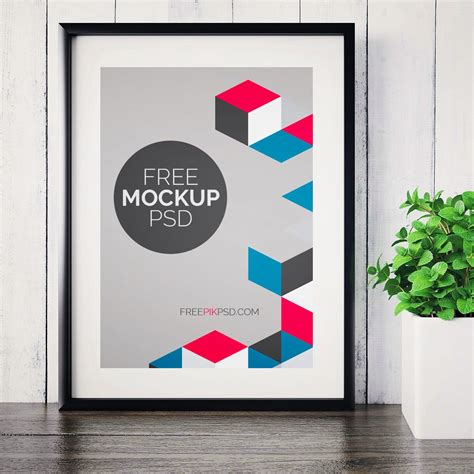 Framed Poster Free PSD Mockup | Free Mockup | Poster mockup free, Poster mockup, Mockup free psd