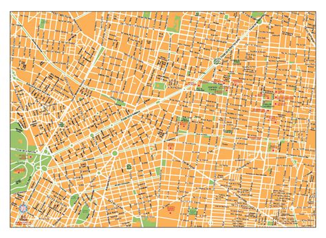 México Df Mapa Vectorial Editable Eps Freehand Illustrator Mapas