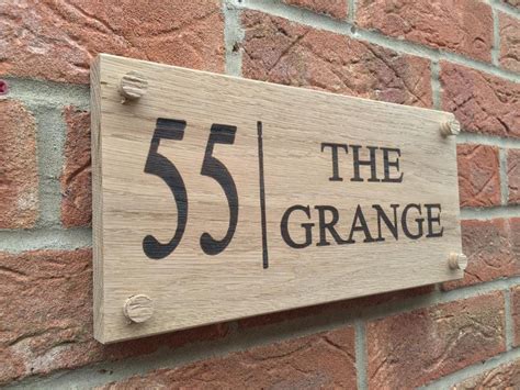 Solid Oak House Name Sign Please Provide Us Details On What You Would