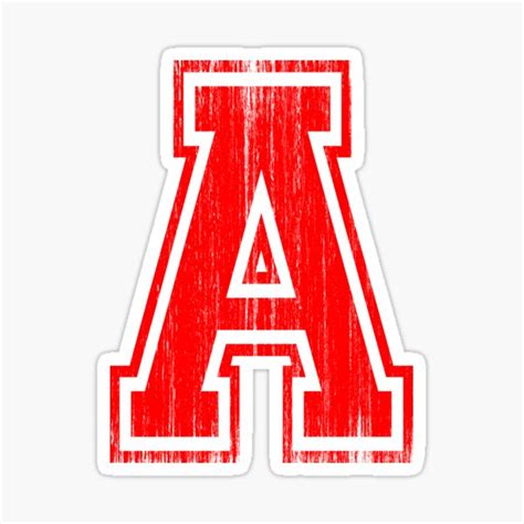 Big Red Letter A Sticker For Sale By Adamcampen Redbubble