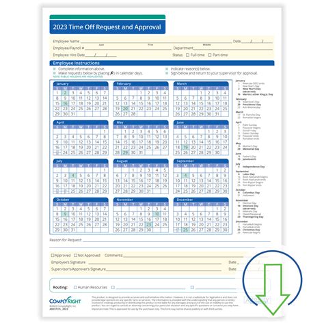 2024 Downloadable Time Off Request And Approval Form Hrdirect