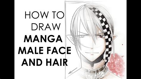 Colour his hair with many shades of blue , so it looks realistic. How to Draw Manga: Male Head Shape & Hair - YouTube