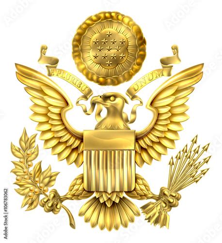 Gold Great Seal Of The United States Stock Image And Royalty Free