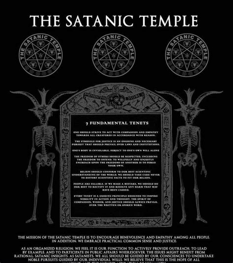 The Satanic Temple Fundamental Tenets The Mission Of The Satanic