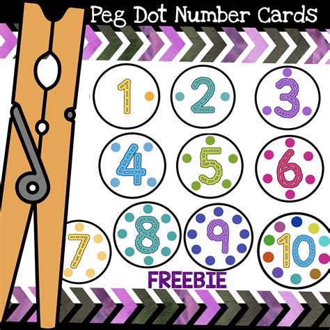 Free Peg Dot Counting And Number Cards Laughing Kids Learn Number