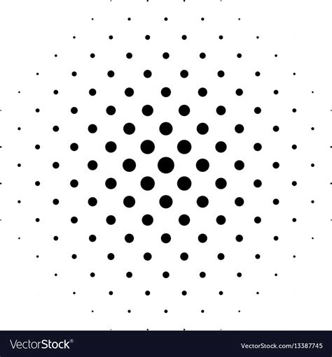 Black Abstract Halftone Circle Made Of Dots Vector Image