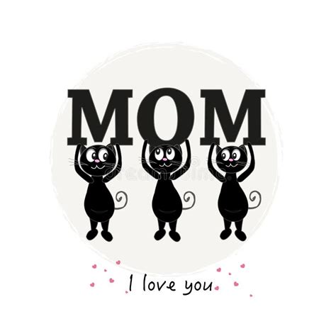 ``cat Mom Cat Dad`` Text And Cats Silhouette Symbol And Paw Prints