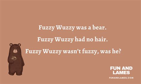 Fuzzy Wuzzy Was A Bear Nursery Rhyme 🐻